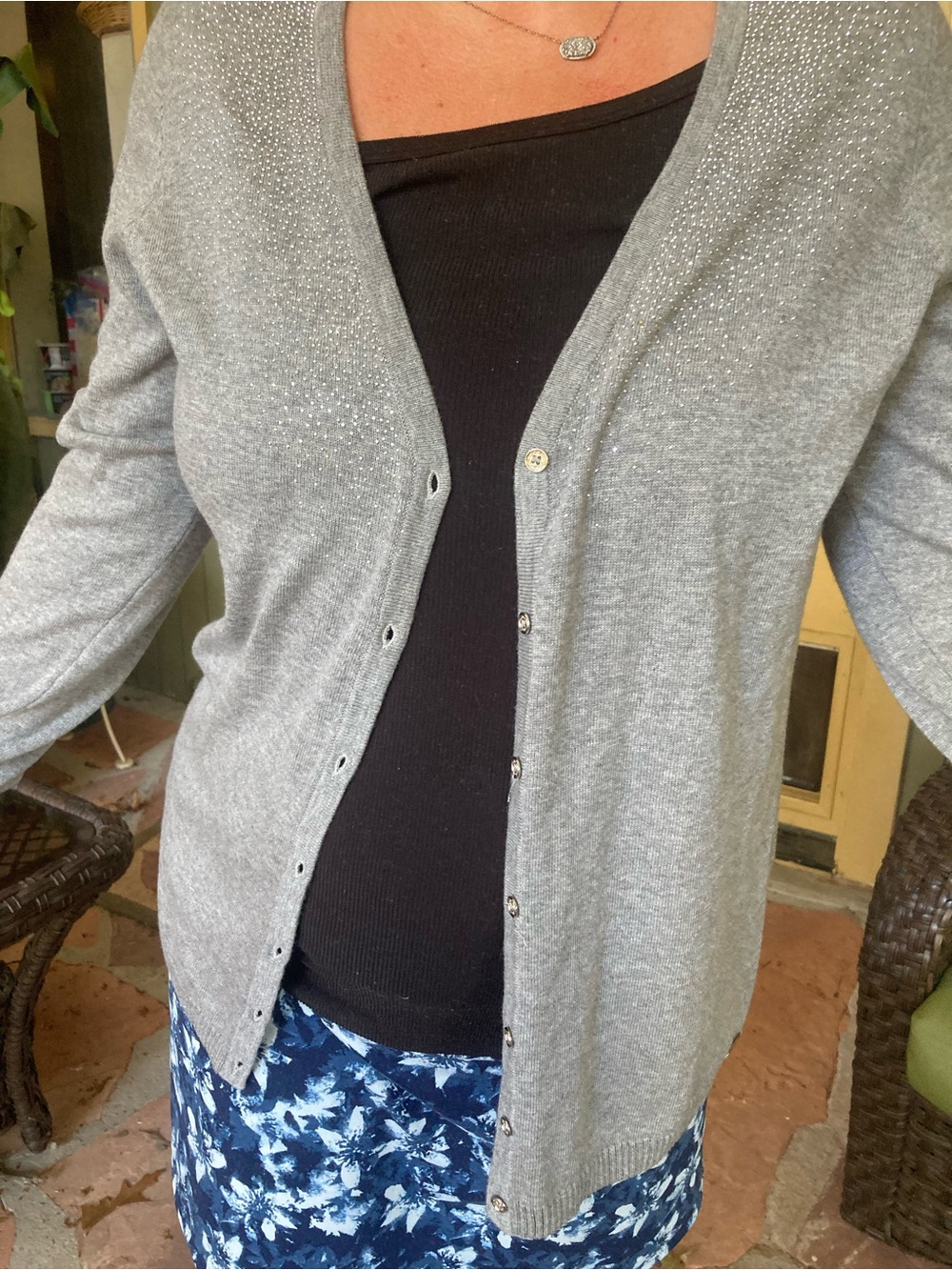 NWT Calvin Klein Gray Knit cardigan